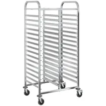 vidaXL Tablettwagen mit 32 GN-Behältern 75x55x162,5 cm Edelstahl