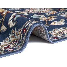 HANSE HOME Caracci blau, B:200cm H:8mm L:280cm, Jute, Polyester, Polypropylen (PP), Teppiche, Teppich, Läufer, Orientalisch, Kurzflor, Wohnzimmer, Schlafzimmer, Esszimmer,