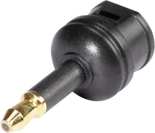 Hicon Toslink Digital-Audio Adapter [1x Toslink-Buchse (ODT) - 1x Optischer Stecker 3.5 mm] Schwarz