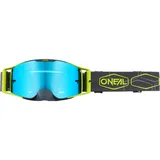 O'Neal B-30 Hexx V.22 Crossbrille Verspiegelt | Grau/Neon-Gelb Blau-Verspiegelt & Einheitsgröße