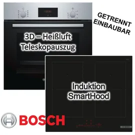 Bosch Herdset Schnellaufheizung + Induktionskochfeld autark 60 cm