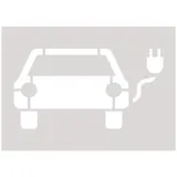 schilderfabrikation moedel gmbh Informationsschild Bodenschablone Parkplatz für Elektrofahrzeuge 120 x 64,5 cm Weiß
