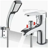 Duscharmatur, Einloch-doppelventil Für Warm- Und Kaltwasserdusche, Legierung, Waschtischarmatur Mit Warm- Und Kaltwasserfunktion Und Brause, Einloch-doppelventil