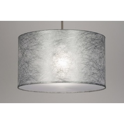 Pendelleuchte Laendlich Modern Stoff Silber Rund