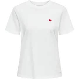 Jdy JDYPISA S/S PRINT TOP JRS NOOS Weiß S