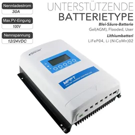 Epever XTRA 3210N Solar Laderegler 30A 12/24VDC PV 100V