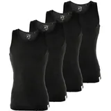 Mustang Unterhemd 4er Pack in Schwarz XXL