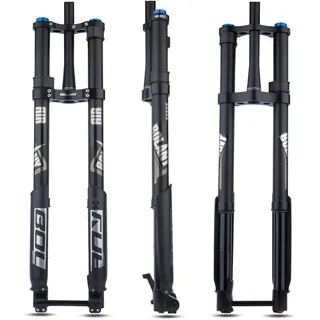 26" 27.5" 29" Mountainbike Federgabel 180mm Federweg Luftfedergabel Gerade/Konisches Upside-Down-Gabel Downhill Doppelte Schulter Vordergabel Steckachse 15*110mm Boost Dämpfungseinstellung(Tapered)