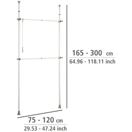 Wenko Garderobenständer Herkules Basic Grau