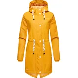 Navahoo Damen wasserdichte Übergangsjacke Regenjacke Flower of Ocean Amber Yellow Gr. XS - XS