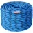 Vevor 12,7 mm statisches Kletterseil, 38 m (125 Fuß) Outdoor-Kletterseil, 30 kN Bruchfestigkeit, Faserseil mit Stahlkarabinerhaken für Flucht, Abseilen, Brandrettung, Blau