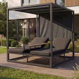 MCW Lounge-Gartenliege 196 x 165 x 196 cm Dunkelgrau