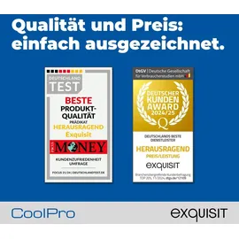 Exquisit GKS5260-GT-431D Getränkekühlschrank 280 l mit LED Umluft 5 verstellbare Ablagen