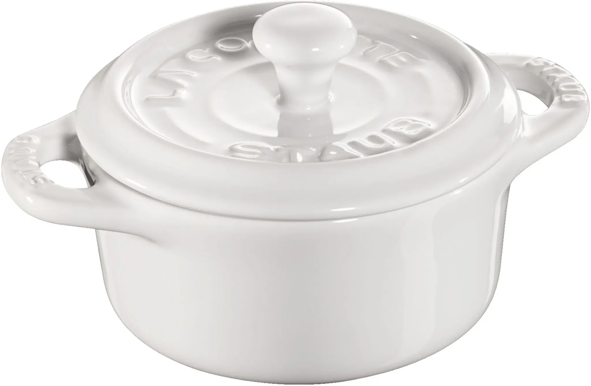 Preisvergleich Produktbild Staub Ceramique Mini Cocotte 10 cm, rund, Reinweiß, Keramik