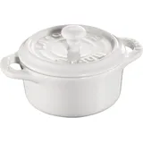 Staub Ceramique Mini Cocotte 10 cm, rund, Reinweiß, Keramik