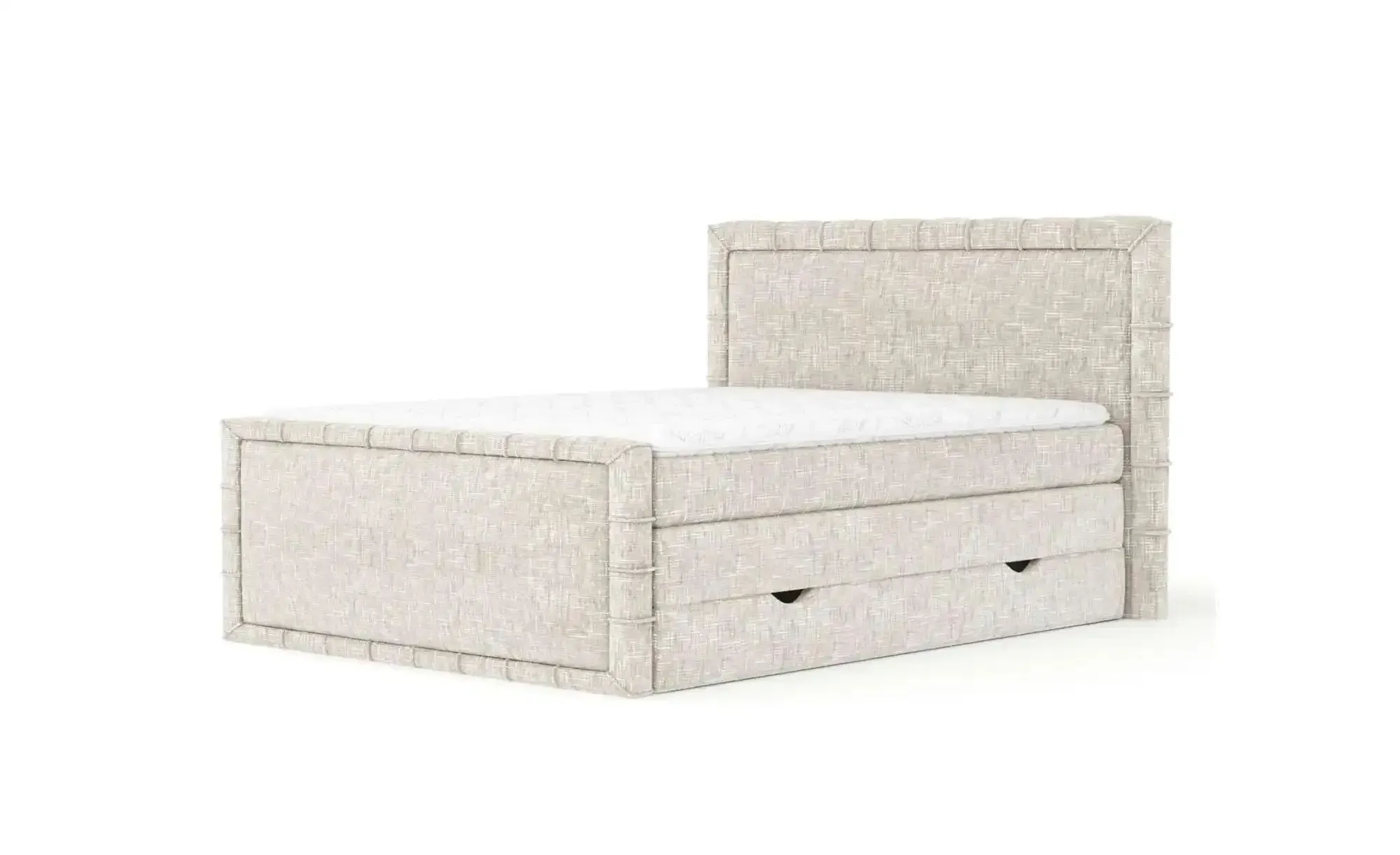 maison de rêve Boxspringbett mit Stauraum   ¦ creme ¦ Maße (cm): B: 227 H: 123