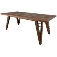 Massivmoebel24 Esstisch Mixwood Teak 240x100 natur lackiert BASSANO #132