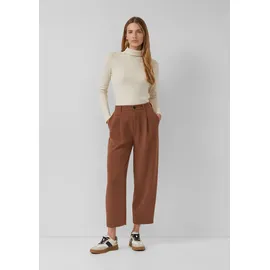 s.Oliver Barrel-Leg-Hose mit Bundfalten Braun 46