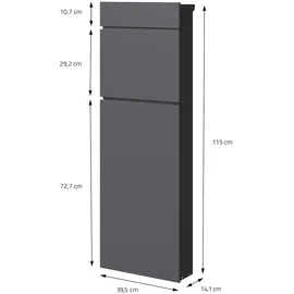 ML-Design Standbriefkasten Anthrazit