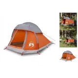 vidaXL Kuppel-Campingzelt 1 Person Grau und Orange Wasserdicht