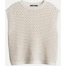 Someday Stricktop mit luftiger Häkeloptik Beige 36