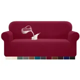 luxuskollektion Sofabezug Stretch Wasserdicht Jacquard Anti Rutsch 1 3 Sitzer Weinrot