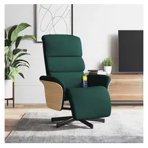 vidaXL Massagesessel mit Fußteil Polyester 83 x 104 x 83 cm Dunkelgrün drehbar