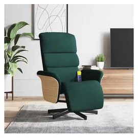 vidaXL Massagesessel mit Fußteil Polyester 83 x 104 x 83 cm Dunkelgrün drehbar
