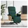 vidaXL Massagesessel mit Fußteil Polyester 83 x 104 x 83 cm Dunkelgrün drehbar