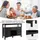 Costway Sideboard 116 x 82 x 40 cm Schwarz