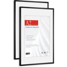 luxuskollektion Bilderrahmen Passepartout schwarz 30x42 cm 2er Set
