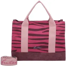 Fritzi aus Preußen Canvas Handtasche 40 cm zebra pink