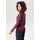 Aniston CASUAL ANISTON CASUAL, Damen, Gr. 44, rot (bordeaux), Single Jersey, Obermaterial: 48% Baumwolle, 47% Modal, 5% Elasthan, unifarben, sehr figurbetont hüftlang, gewellter Abschluss, Shirts, mit gewellten Abschlüssen