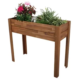 Harms Import Hochbeet mit Vlies-Einlage 90 x 40 x 80 cm Akazie