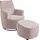 Set One by Musterring Relaxsessel »SO 1450« Set, mit Dreh- und Wippfunktion, inklusive Hocker rosa