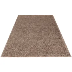 Hochflor-Teppich OBSESSION "My Twist 215", grau (taupe), B:80cm H:35mm L:150cm, Polypropylen, Teppiche, besonder weich, glänzend, Wohnzimmer
