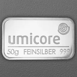 Silberbarren 50g UMICORE geprägt