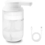 Mamiddle Seifenspender Automatisch mit Sensor Infrarot Seifenspender Elektrischer IPX5 Wasserdicht USB-C Aufladung für Küche & Bad (Transluzentes Weiß - Schaumtyp)