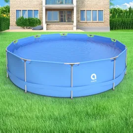 Avenli Frame Pool Runder Stahlrahmenpool 360 x 76 cm Blau ohne Pumpe mit Anleitung