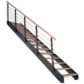 starwood treppen Wangentreppe Kos 106 cm Holz/Metall 260-320 cm