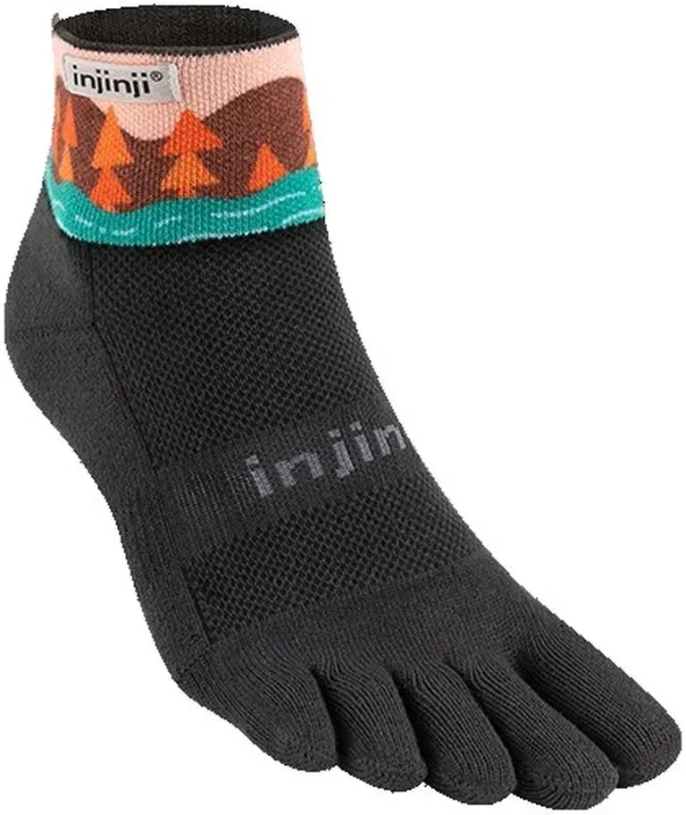 Injinji Herren Trail Midweight Mini-Crew Xtralife Artist Designed bunt