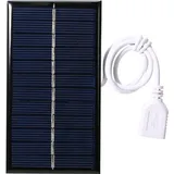 Rosvola - 1W 6V kleines Solarpanel mit usb diy Polysilizium Siliziumzelle wasserdicht Camping tragbar für Bank Handy
