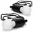 COM-FOUR 2x LED Hängelampe mit Zugschalter, kabellose Hängeleuchte, batteriebetriebene Glühbirne mit Schnurschalter, für Camping, Festivals, Schränke, Keller und Outdoor (02 Stück - Schnur - black)