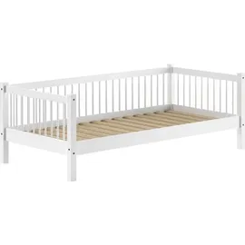 Vipack Hausbett 90 x 200 cm Buche massiv weiß lackiert