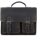 GREENBURRY Aktentasche Leder 39 cm blau