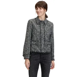 Cartoon Jackenblazer Damen mit Fransen Material grau|schwarz 40 EU