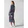 Cecil Midikleid CECIL, Damen, Gr. XXL (46), US-Größen, blau (deep petrol), Stoff, 95% Polyester, 5% Elasthan, bedruckt, gerade wadenlang, Rundhals, Bündchen, Kleider Midikleid, soft und trageangenehm