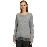 Cartoon Damen Strickpullover mit Rundhalsausschnitt Grau,42 - 42