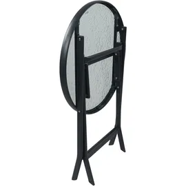 VCM Bistrotisch 55 cm Ø schwarz/rot