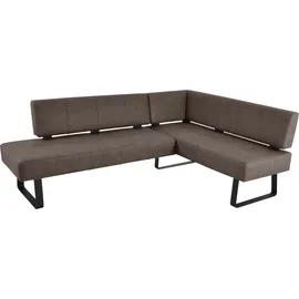 K+W Komfort & Wohnen Eckbank K+W KOMFORT & WOHNEN "Spider II", braun (coffee 78, schwarz), B:195cm H:88cm T:165cm, Sitzbänke, Eckbank, Sitzsteppung, bequem durch Sandwichbauweise, 2 Stellmaße